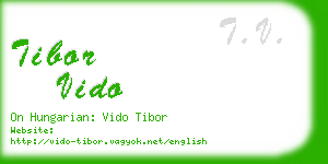 tibor vido business card